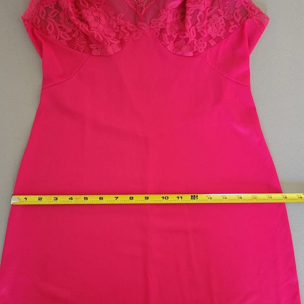 Vintage Gossard Artemis Pink Slip Dress Lace Trim Bust Size‎ 34 Small